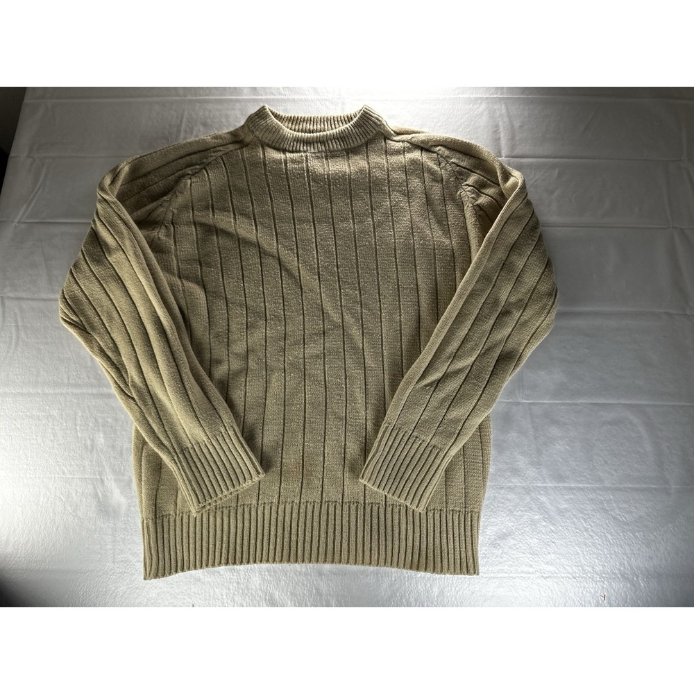 Vintage TROY HILL Sweater Mens Small‎ Beige Cable knit Grandpacore Sweatshirt